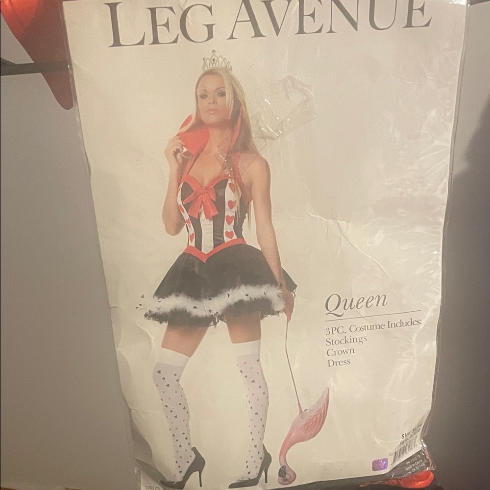 Leg Avenue Queen Costume - Black, White, and Red